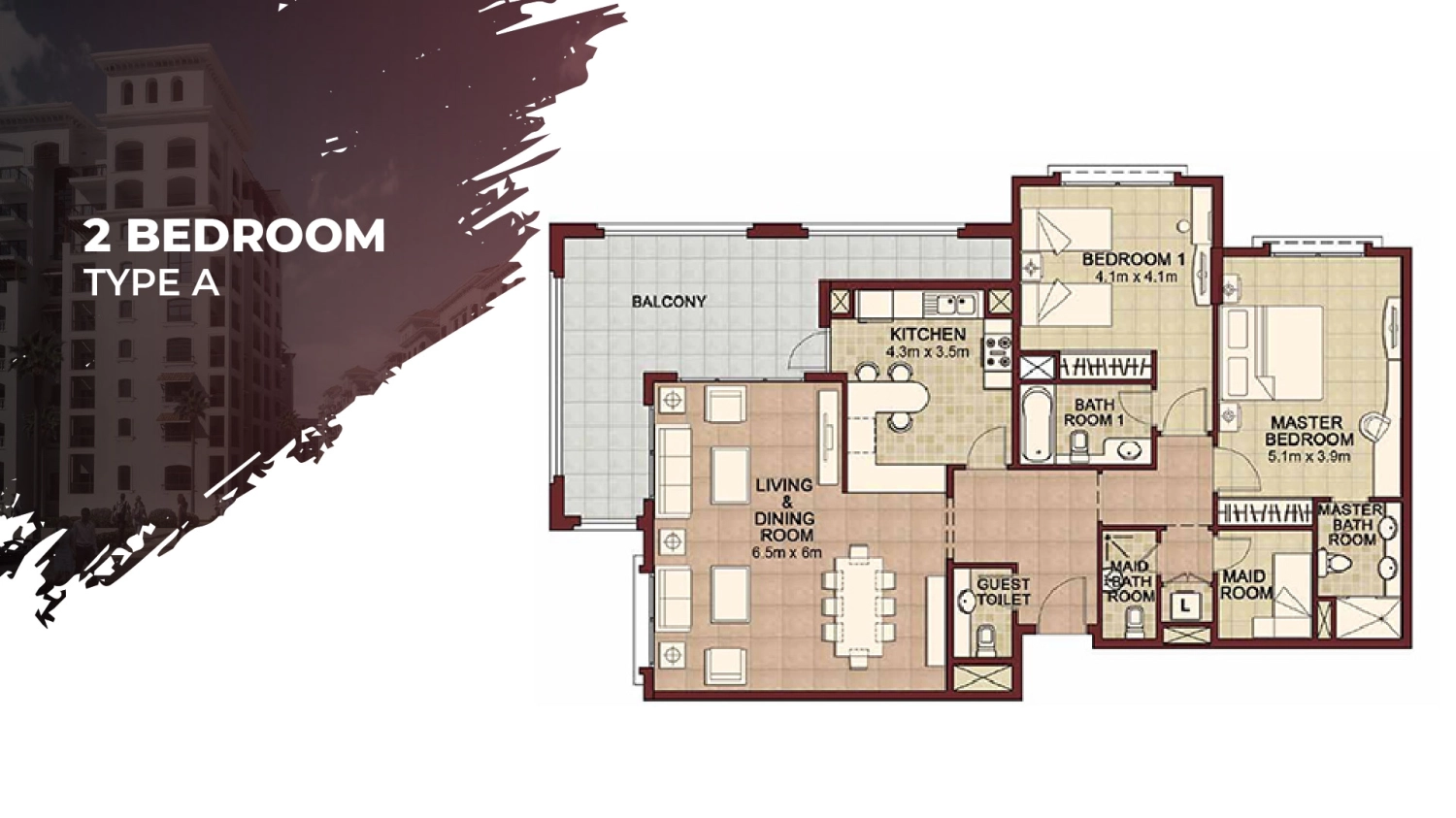 2 BR - Type A